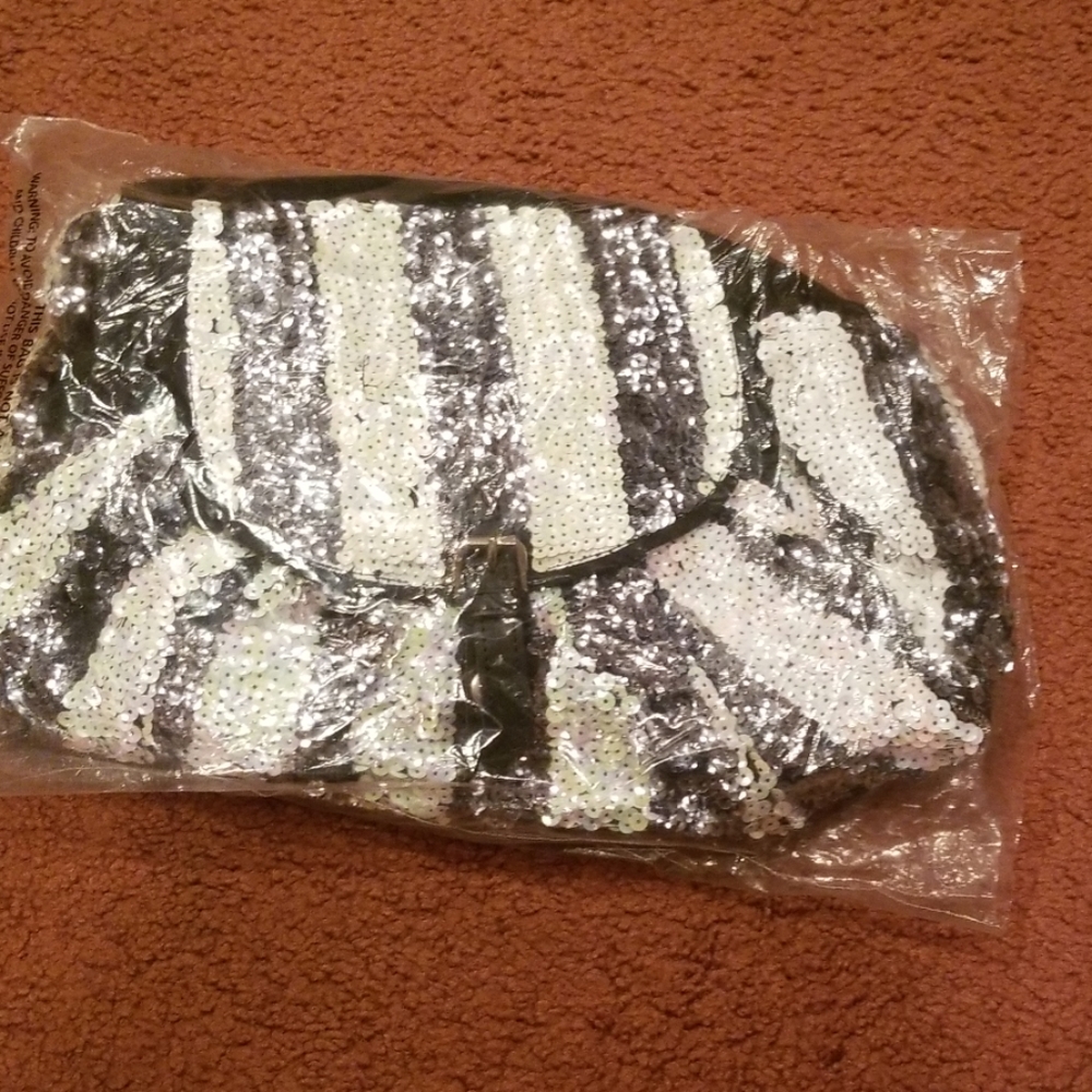 Brand New Victoria's Secret pink striped sequin ba… - Picture 3 of 8